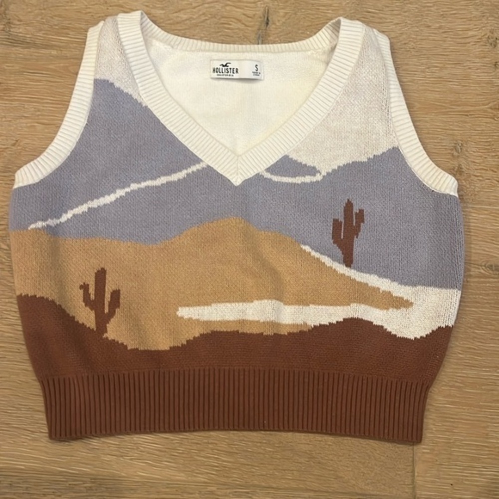 Hollister Desert Sweater Vest Size Small